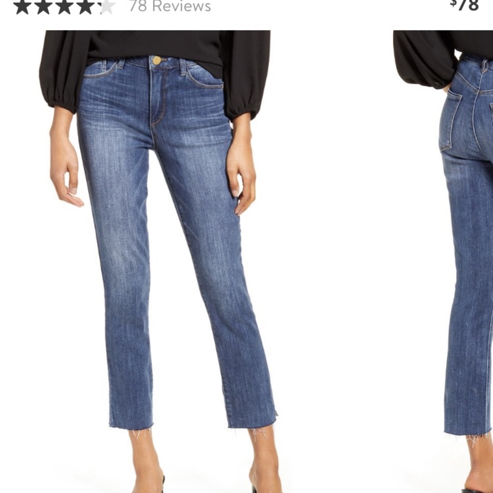 Wit & Wisdom Cropped Jeans with Frayed Hem- LAST CHANCE!